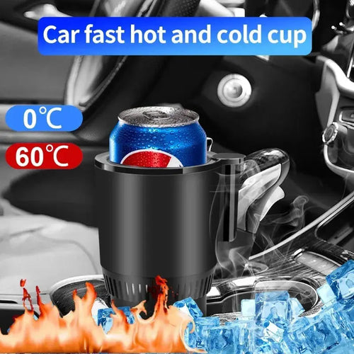 2-in-1 Car Heating Cooling Cup Holder with Display - Image #1