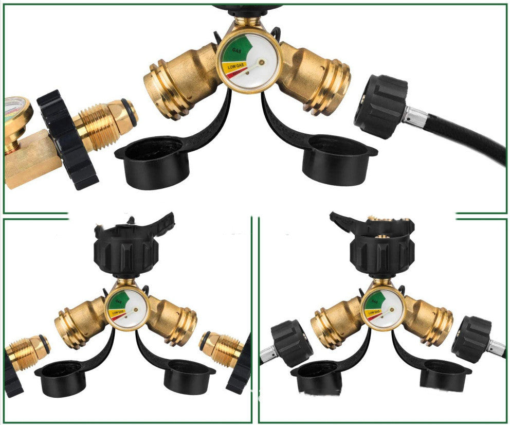 Propane Y Pressure Gauge Body Tee Brass Grill Heater World Bazaar Life