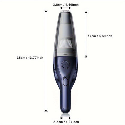 Portable Wireless Handheld Vacuum Cleaner - Powerful Suction for Car, Home, Office - USB Charging, Mini Cleaning Tool with Accessories World Bazaar Life