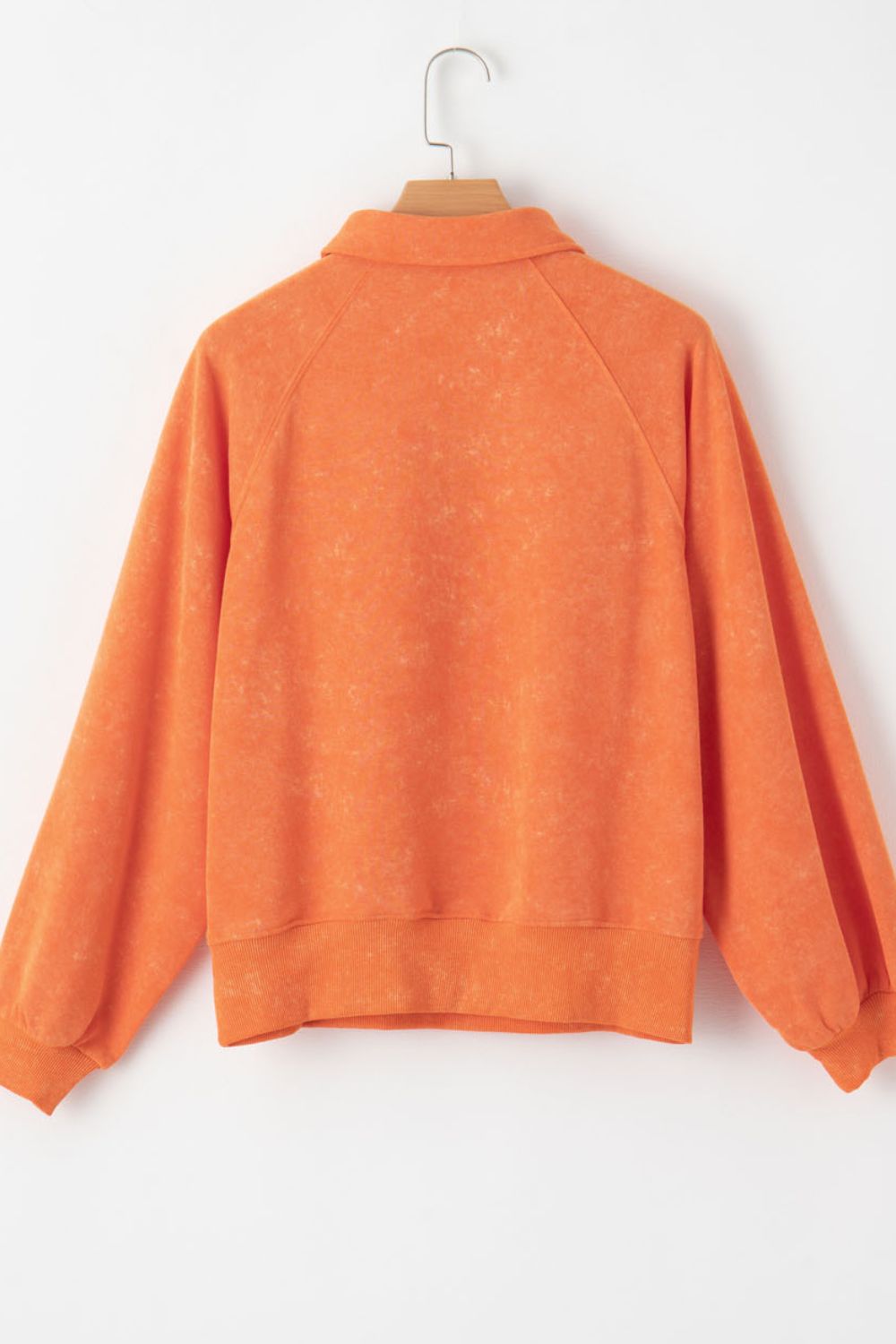 Half Snap Long Sleeve Sweatshirt Trendsi