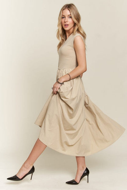 ADORA V-Neck Cap Sleeve Dress Trendsi