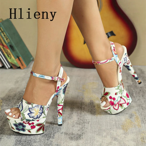 Hlieny Sexy Peep Toe Sandals – Ultra Stiletto High Heels for Party