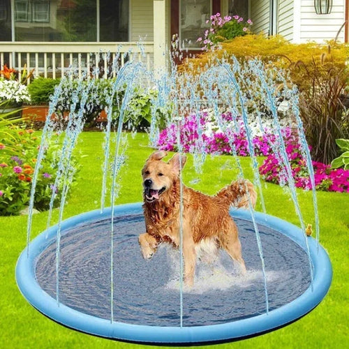 Thickened Non-Slip Inflatable Water Spray Mat for Dogs - Cooling Mat and Swimming Pool