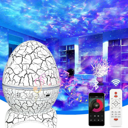 Starry Dinosaur Egg LED Night Light & Bluetooth Speaker