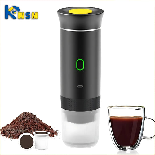 Portable 3-in-1 Wireless Espresso Coffee Maker for Car & Home, Suitable for Camping, with Capsule and Powder Compatibility