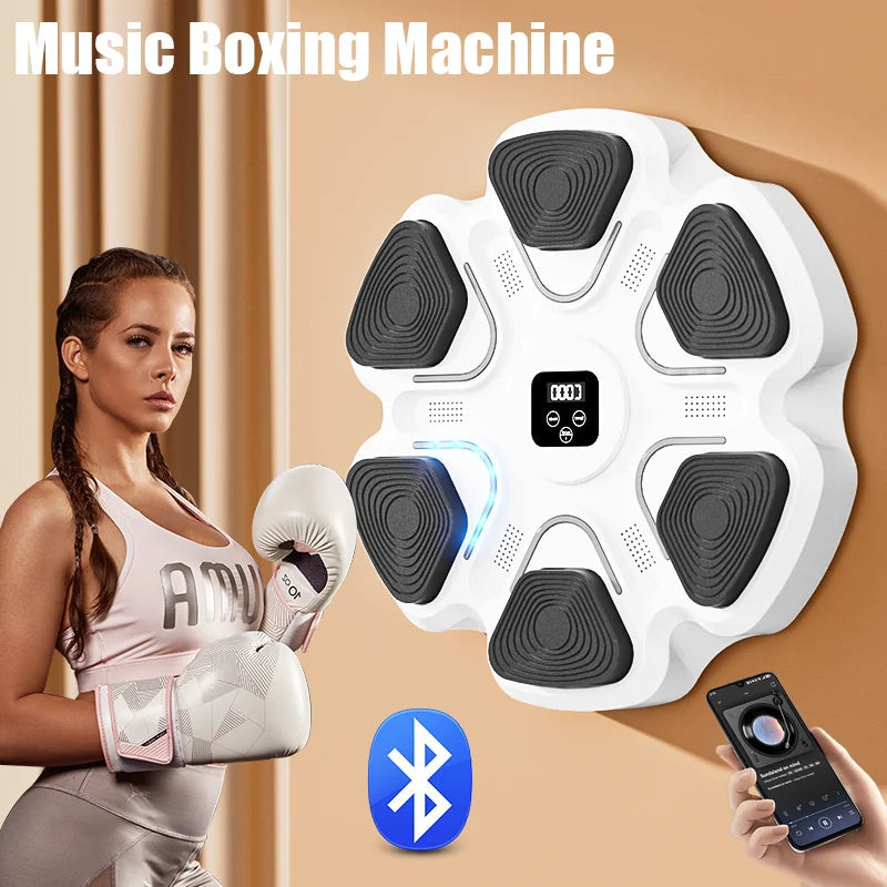 Bluetooth Music Boxing Machine Wall Target Home Fitness Boxing Trainer Exercise Response Training Agility Reaction Boxing Bag World Bazaar Life