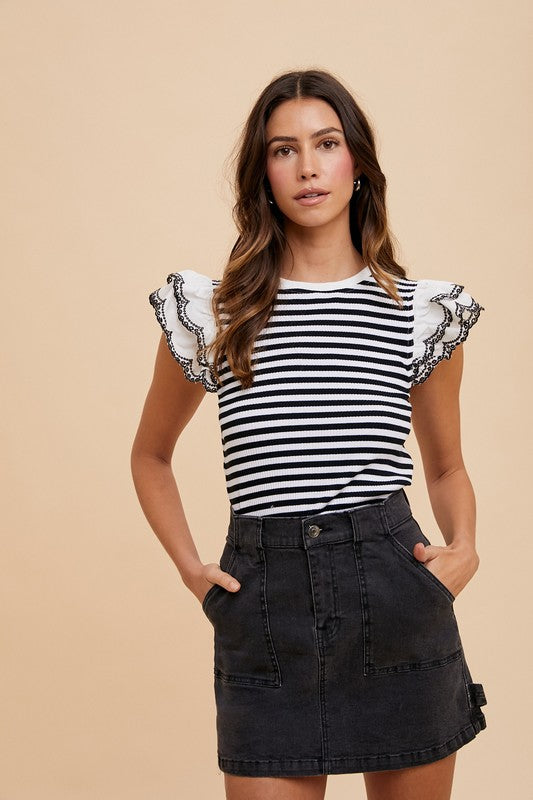 Annie Wear Cargo Denim Mini Skirt Trendsi