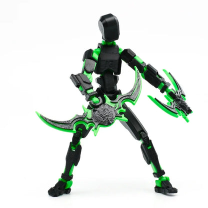 3D Printed Angel Demon Action Figure Toy, Movable Robot - Image #3