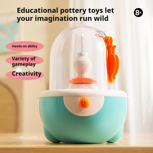 Children's Potter's Wheel Electric Clay Turntable Handmade Diy Toy World Bazaar Life