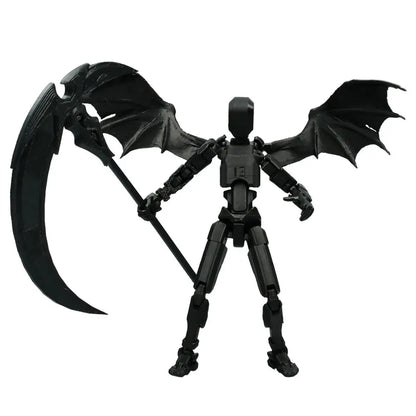 3D Printed Angel Demon Action Figure Toy, Movable Robot - Image #2